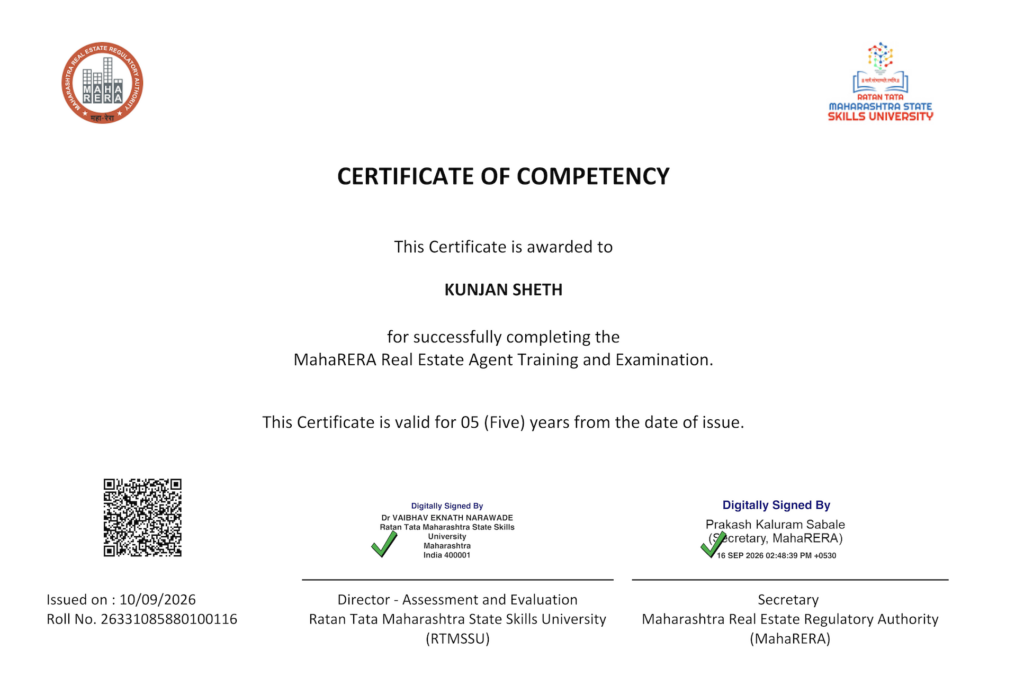 kunjan maharera certificate web